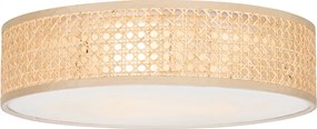 Smart plafondlamp rotan 40 cm 3-lichts incl. 3 Wifi P45 - Tromma