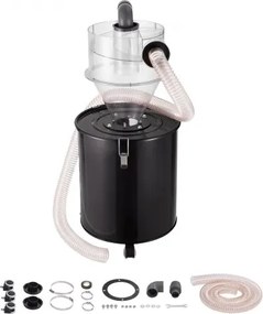 VEVOR Cyclone stofafscheider met metalen tank, 4-inch retrofit cyclone stofafscheider, ABS stofafscheider met 2-inch gat OD aansluiting en slang voor nat/droog stofzuigers, past op 13,21-gallon tank