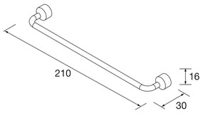 Muebles Style handvat 21cm zilver