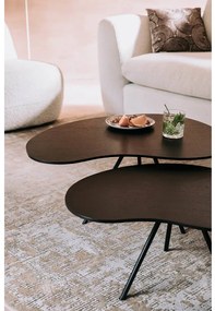 Goossens Salontafel Zyan organisch, hout eiken zwart, modern design, 76 x 36 x 69 cm