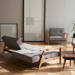 Innovation Living Splitback Frej Natural Fauteuil Met Eiken Armleuningen