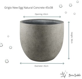 Pot grigio new egg natural concrete