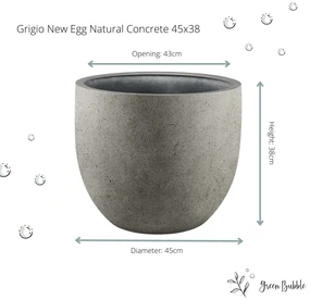 Pot grigio new egg natural concrete