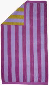 Strandhanddoek van katoenen velours jacquard Bora Bora met badstof achterkant