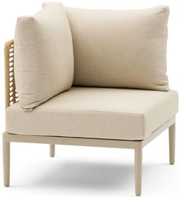 Hoek loungeset 5 personen Wicker/Aluminium/Aluminium/wicker Taupe  Coco Ibiza