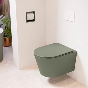 Mondiaz Lavie toiletpot randloos met softclose zitting army