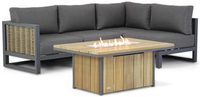 Hoek loungeset  Aluminium/wicker Grijs 4 personen Santika Furniture Santika