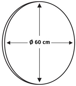 Differnz spiegel rond wit 60cm