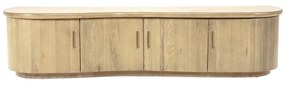 Eleonora Josh Eiken Tv-meubel Organische Vorm 180 Cm Naturel - 180x42x43cm.