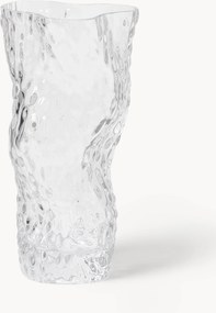 Mondgeblazen glazen vaas Ostrea Rock, H 30 cm