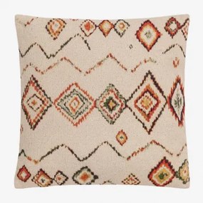 Vierkant katoenen kussen (45x45 cm) Nilai Ethnic Colors - Sklum