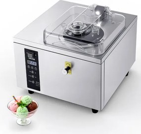 VEVOR Commerciële ijsmachine voor gelato 500 W, 5 l/u, ijsmachine met 2,8 l roestvrijstalen cilinder (304) &amp; zelfreinigend LED-bedieningspaneel &amp; hoge productiviteit voor snackbars en restaurants