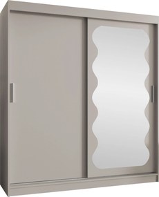 Kledingkast Hartford 578, Kasjmier, 200x180x62cm, 150 kg, Kledingkast deuren: Schuivend, Aantal planken: 9, Aantal planken: 9