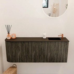 Mondiaz Joya 110cm toiletmeubel ronding links shadow met wastafel faye rechts 1 kraangat urban