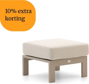 + 10% kassakorting | Voetenbank tuin | Tierra Outdoor Musone | Aluminium | Taupe/Bruin | 61x61x47cm | Kees Smit Tuinmeubelen