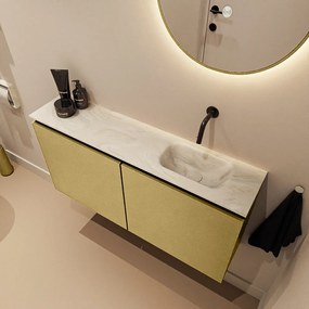 Mondiaz Ture DLux toiletmeubel 100cm oro met wastafel ostra rechts zonder kraangat