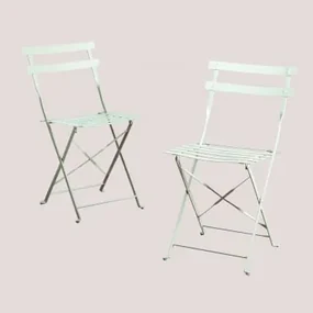 Set Van 2 Opvouwbare Tuinstoelen Sergey Celadonmousse - Sklum