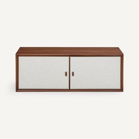 Romp, B110 x D42 cm, notenhoutfineer en stof, ARCHIVITA XL