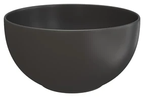 Fontana Bano toiletmeubel ribbelfront kasteel bruin 40x22cm met mat zwarte waskom