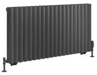 Eastbrook Tunstall dubbele radiator 120x60cm 1836W antraciet