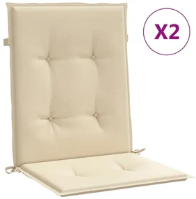 vidaXL Tuinstoelkussens 2 st 100x50x3 cm beige
