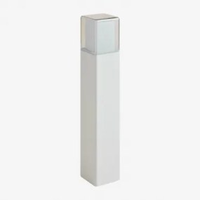 Led-buitenpaal In Aluminium Torevi Wit & ↑50 Cm - Sklum