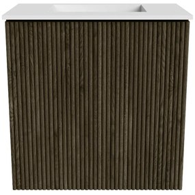 Mondiaz Joya 40cm toiletmeubel shadow met wastafel faye midden zonder kraangat talc