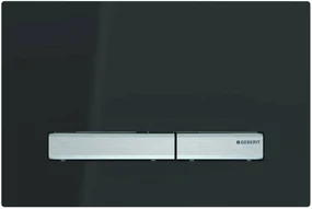 Geberit Sigma 50 bedieningspaneel glans zwart/chroom voor Sigma reservoirs 8cm (UP720) en 12cm (UP320)