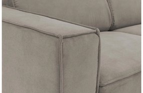 Goossens Hoekbank Hercules grijs, microvezel, 3-zits, modern design met chaise longue rechts
