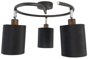 Moderne plafondlamp zwart 3-lichts - Lofty