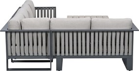 Garden Impressions Gabon - Brugge lounge dining set 5-delig - donker grijs