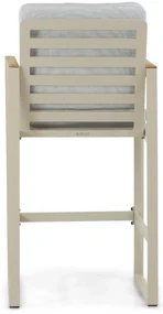 Barstoel Aluminium/Teak Taupe-naturel-bruin Lifestyle Garden Furniture Faro