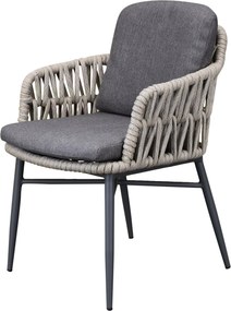 Luxor dining tuinstoel rope antraciet