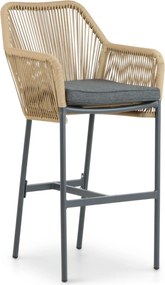 Barstoel Aluminium/rope Taupe-naturel-bruin De Laan Marbella