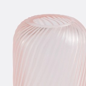 Vaas in geribbeld glas H13 cm, Azea