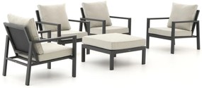+ 15% kassakorting | Loungeset met stoel Manifesto | 4 personen | Loungeset Grijs | Aluminium | Kees Smit Tuinmeubelen