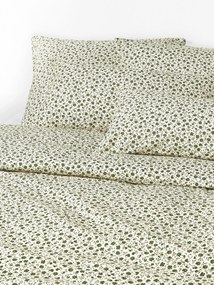 Gewassen katoenen dekbedovertrek Nolana met fijn bloemenpatroon