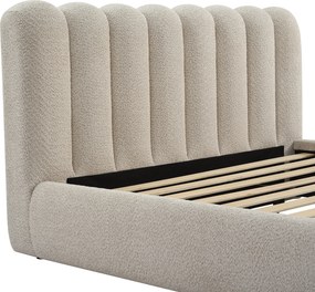 Bedframe Beige Boucle Gestoffeerd 180 X 200 Cm