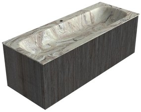 Mondiaz Kurve-dlux 120cm badmeubel shadow met 1 lade en wastafel big large midden 1 kraangat glace