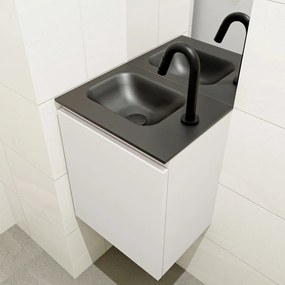 Mondiaz Olan 40cm toiletmeubel linen met wastafel urban links 1 kraangat