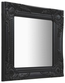 vidaXL Wandspiegel barok stijl 40x40 cm zwart