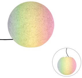 Smart buitenlamp grijs 35 cm IP44 incl. Wifi A60 - Nura