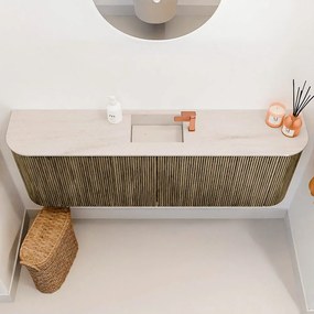 Mondiaz Joya DLux 125cm toiletmeubel ronding links/rechts dusk met wastafel faye midden 1 kraangat meli