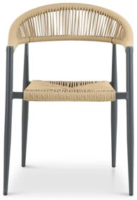 Tuinset 4 personen 120 cm Aluminium/rope Taupe Lifestyle Garden Furniture Granada/Vienna