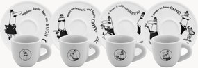 Porseleinen koffiekopjes Carosello, 4-delig