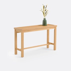 Consoletafel, grenen, grenenfineer en vlechtwerk, Gabin