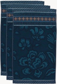 Katoenen terry gastendoekjes Jasmin Jacquard, 3-delig