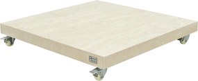 4-Seasons zweefparasol Siesta Premium 300 x 300 - Latte met Murcia voet en hoes