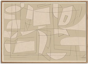Ingelijste digitale print Fragments