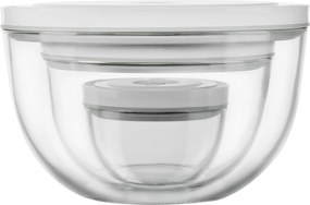 ZWILLING Fresh &amp; Save BOWLS Vacuümkommen set S/M/L / 6-delig, Glas, transparant-wit - Fresh &amp; Save BOWLS - ZWILLING